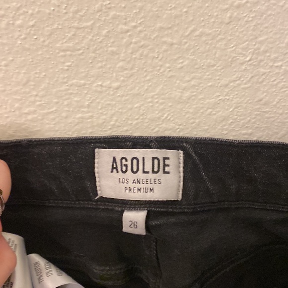 AGOLDE Toni Mid-Rise Distressed-Hem Stretch Slim-Fit Ankle Jeans - Picture 7 of 7